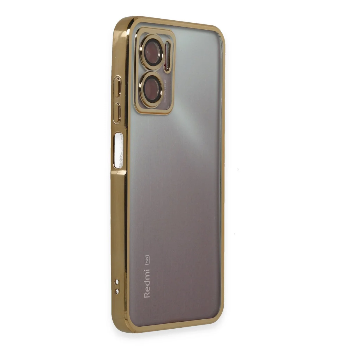 Redmi 10 5G Kılıf Razer Lensli Silikon - Gold