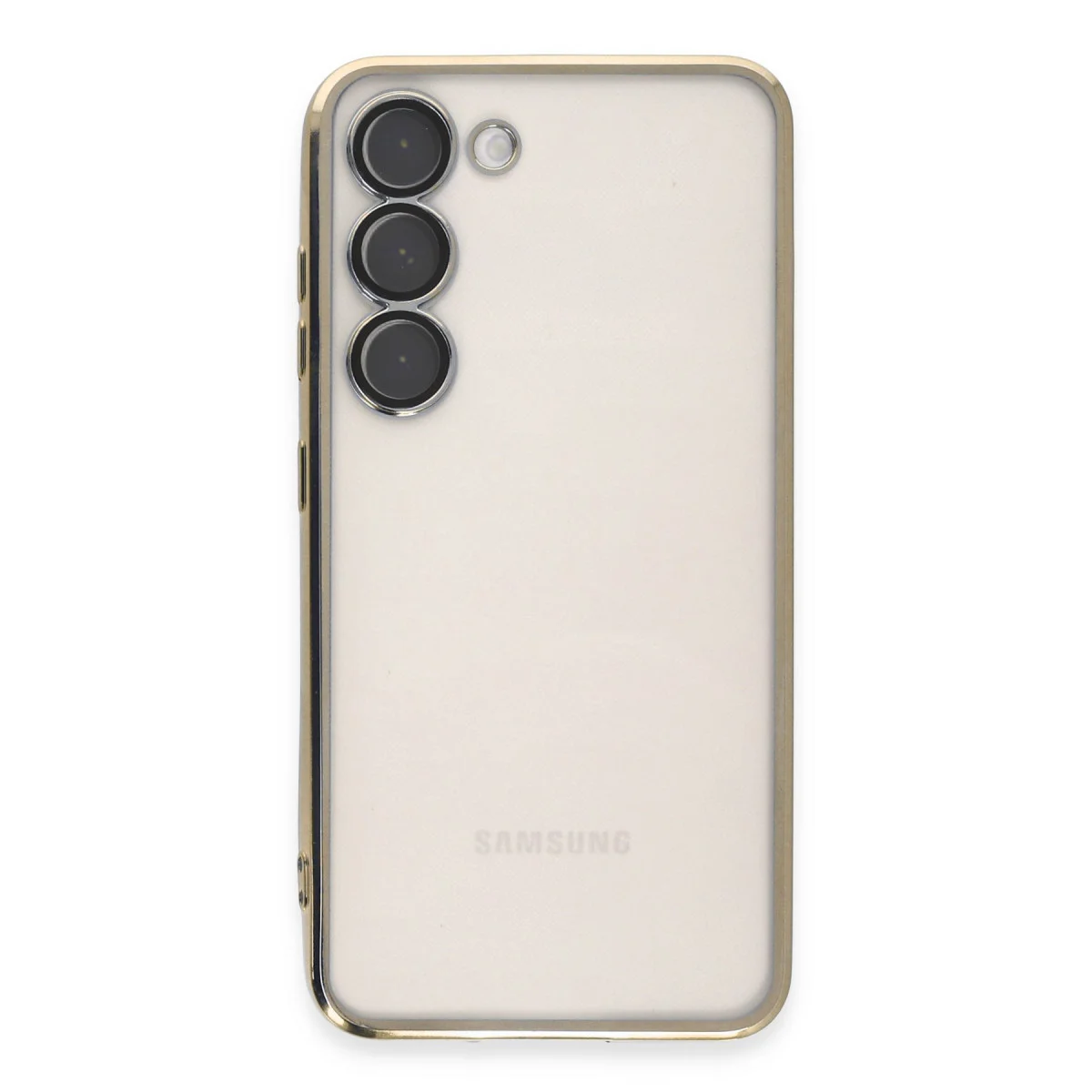 Galaxy S24 Kılıf Razer Lensli Silikon - Gold