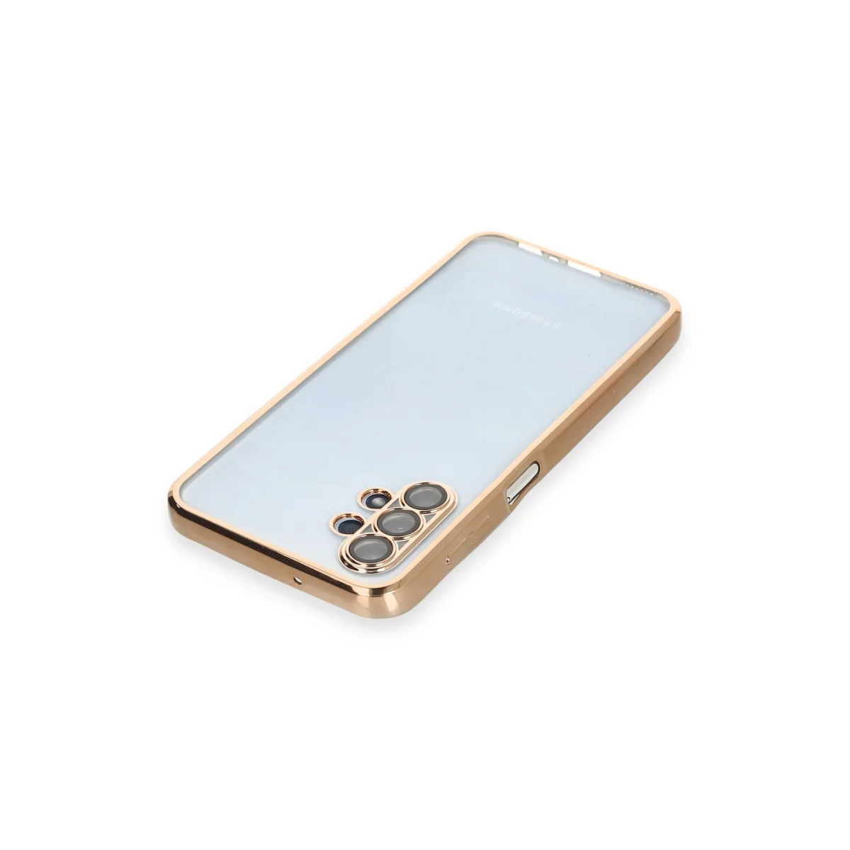 Galaxy A13 4G Kılıf Razer Lensli Silikon - Gold
