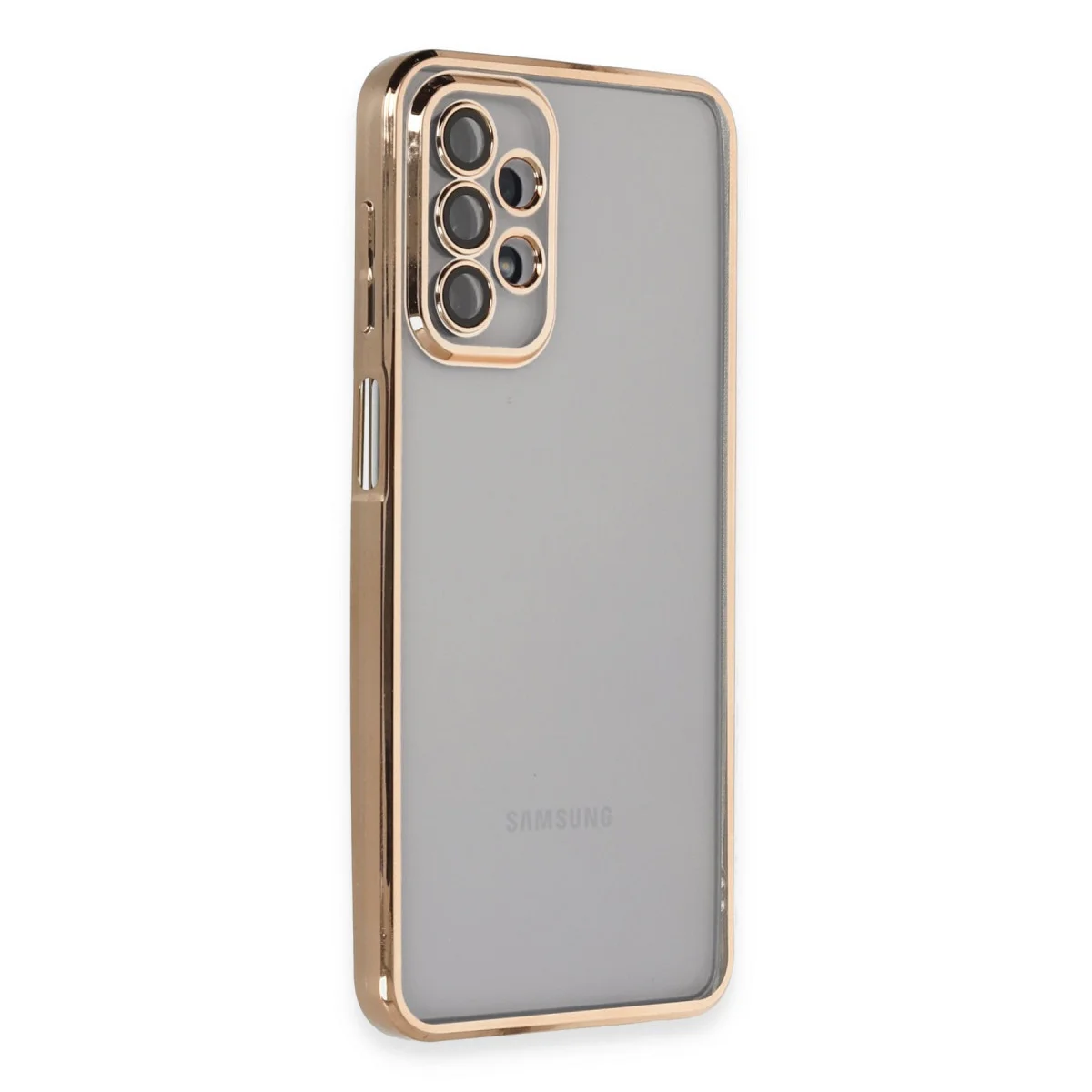 Galaxy A23 4G Kılıf Razer Lensli Silikon - Gold