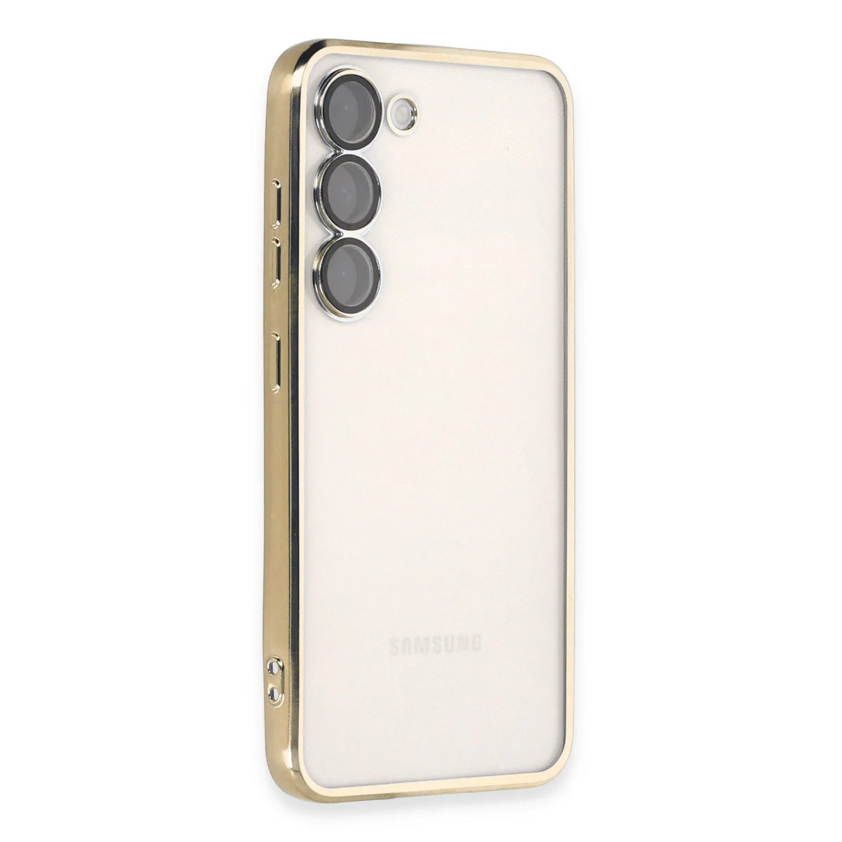 Galaxy S23 Plus Kılıf Razer Lensli Silikon - Gold