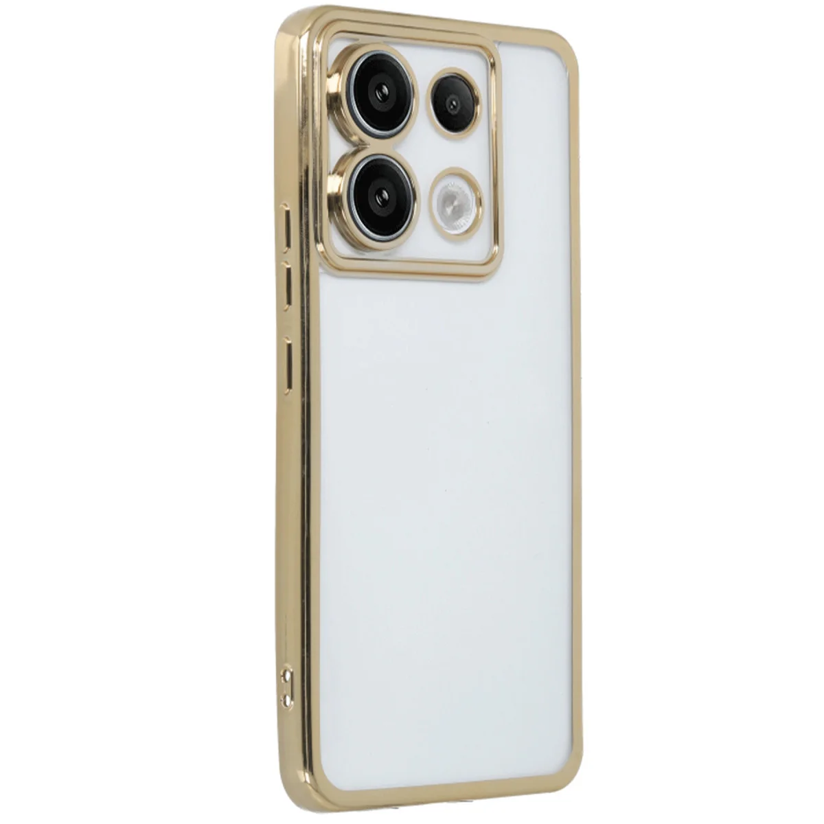 Poco X6 Kılıf Razer Lensli Silikon - Gold
