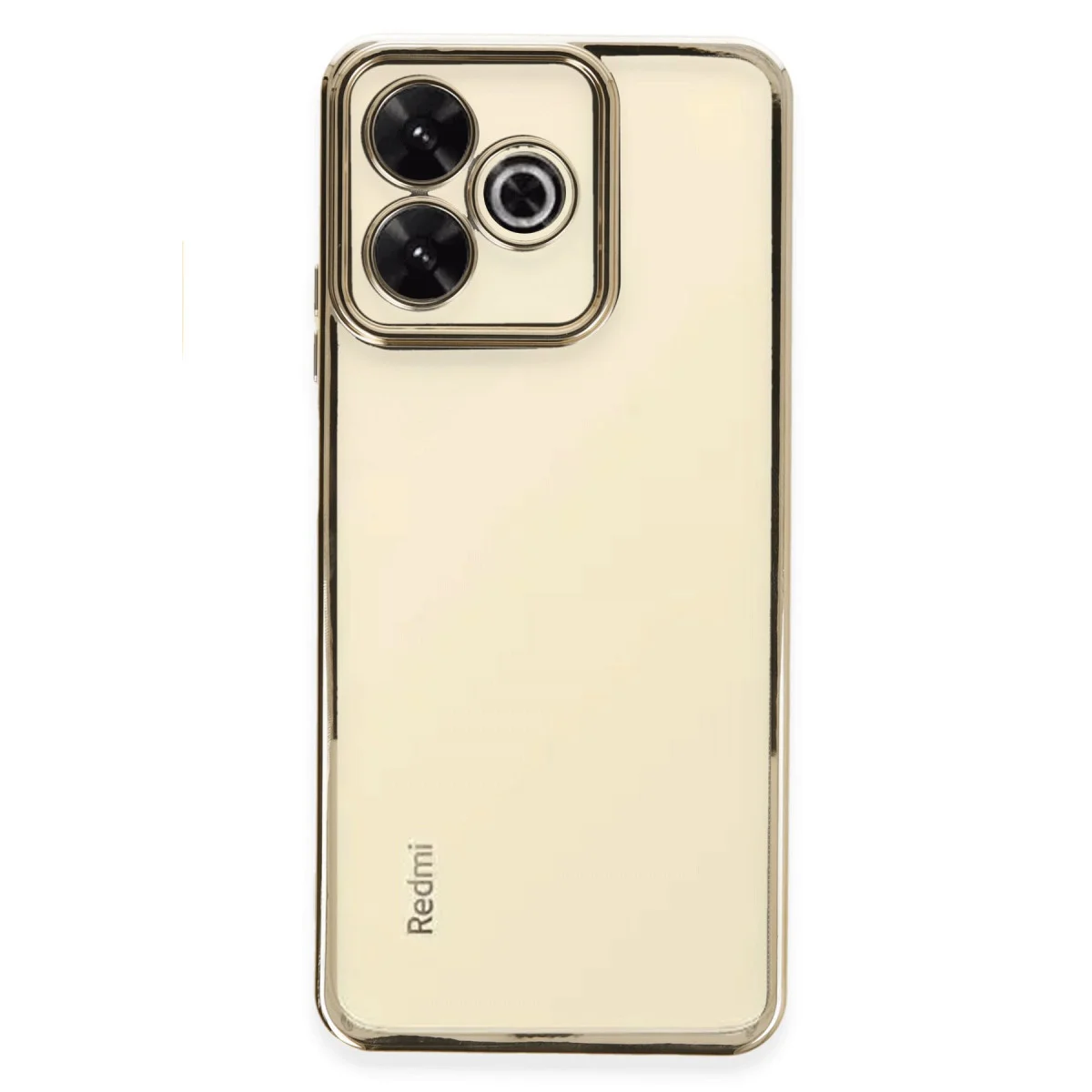 Redmi 13 4G Kılıf Razer Lensli Silikon - Gold
