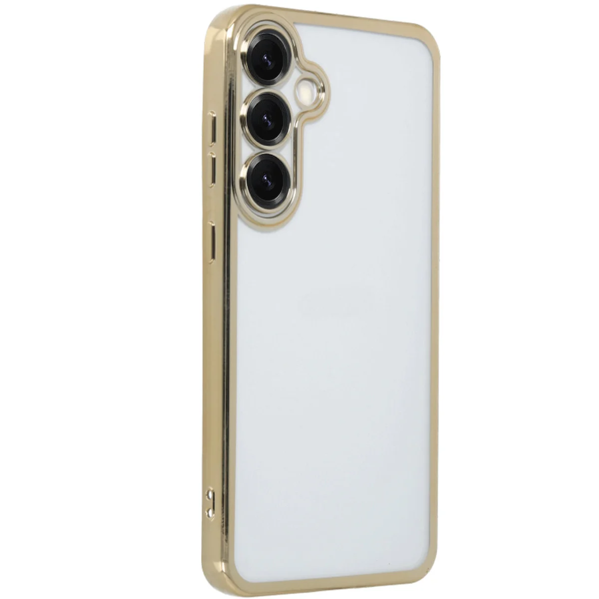 Galaxy S25 Plus Kılıf Razer Lensli Silikon - Gold