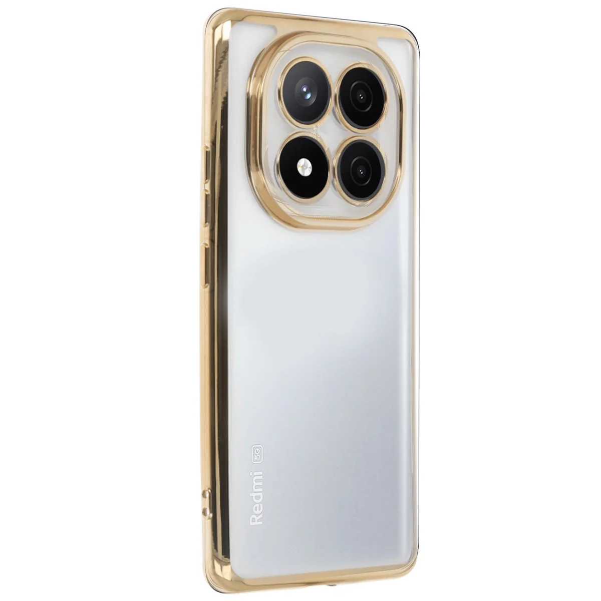 Redmi Note 14 Pro 5G Kılıf Razer Lensli Silikon - Gold