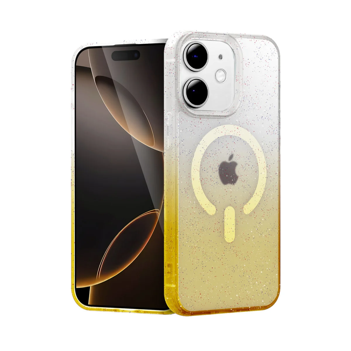 iPhone 11 Pummel Shiny Magsafe Kapak - Gold