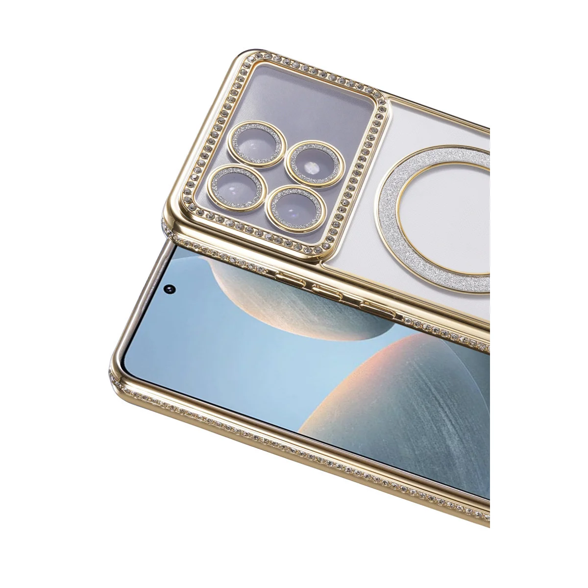 Poco X6 Pro Joke Simli Magneticsafe Kılıf - Gold