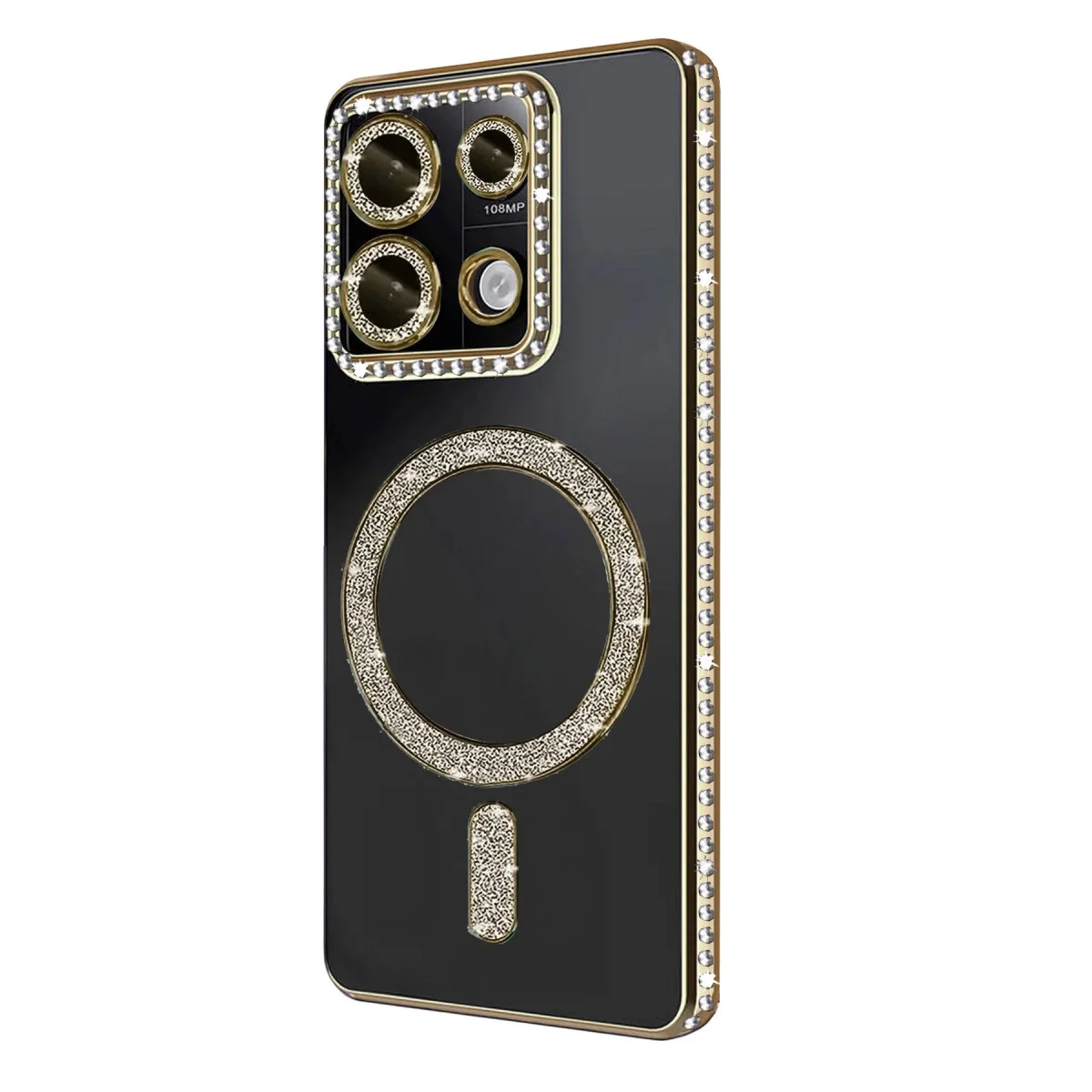 Redmi 13C Joke Simli Magneticsafe Kılıf - Gold