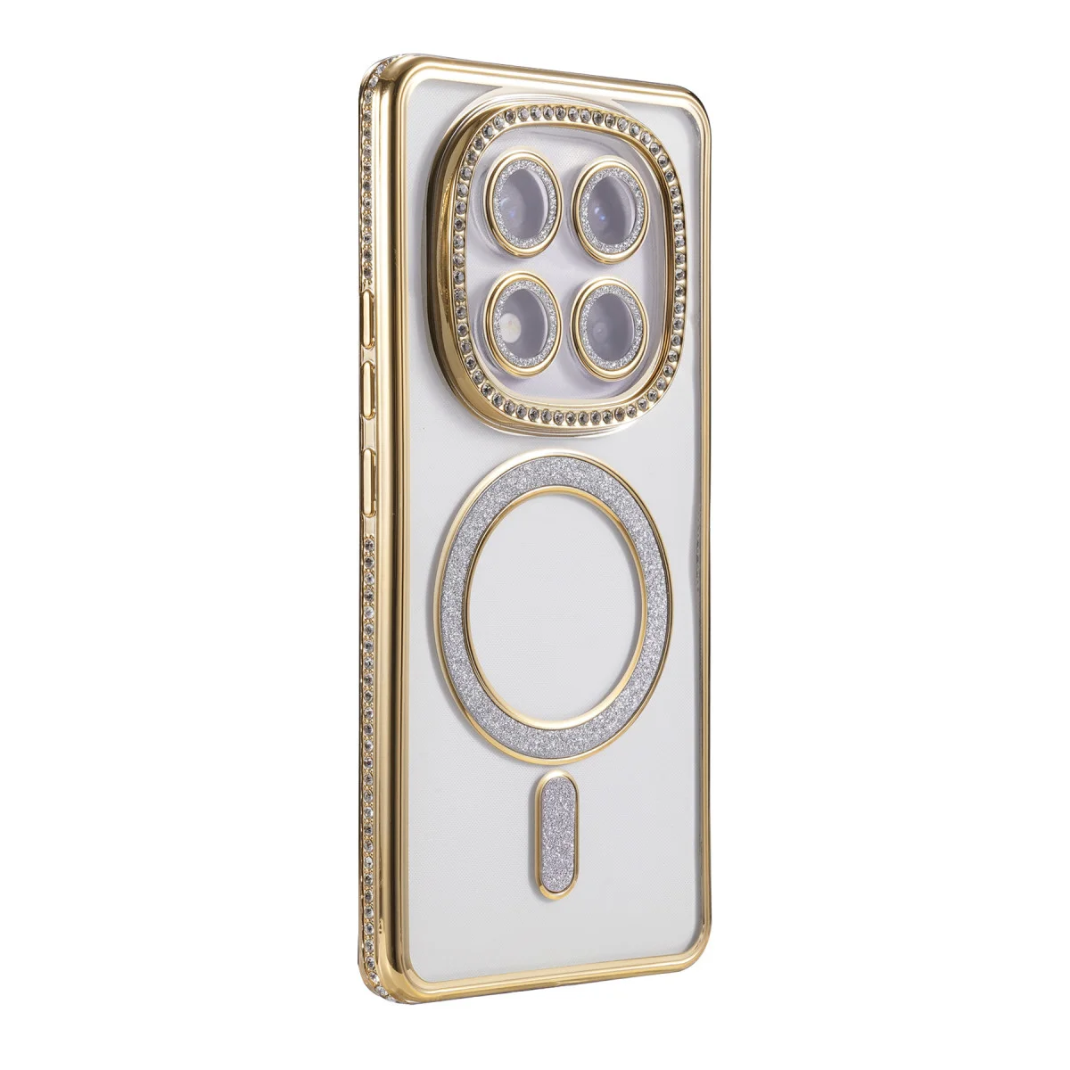 Redmi Note 14 Pro 5G Joke Simli Magneticsafe Kılıf - Gold