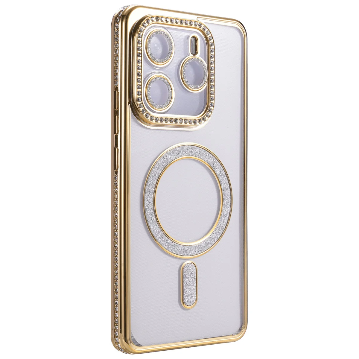 Redmi Note 14 4G Joke Simli Magneticsafe Kılıf - Gold