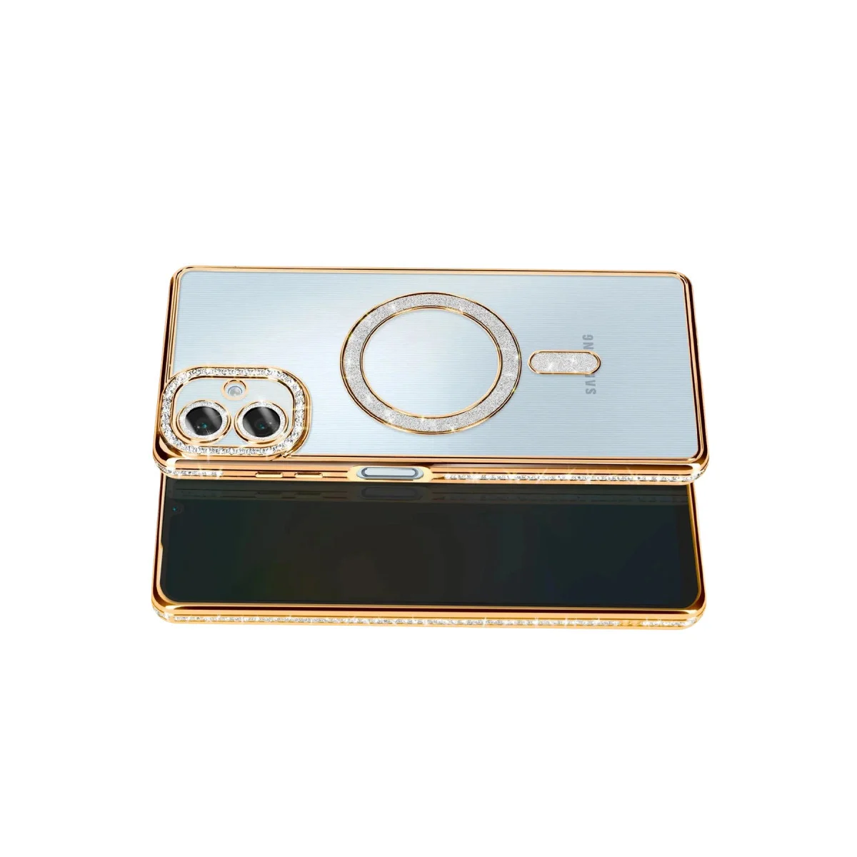 Galaxy A07 4G Joke Simli Magneticsafe Kılıf - Gold