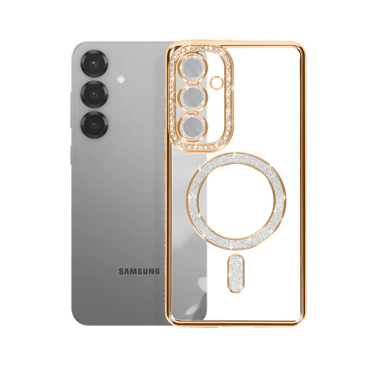 Galaxy S26 Plus Joke Simli Magneticsafe Kılıf - Gold