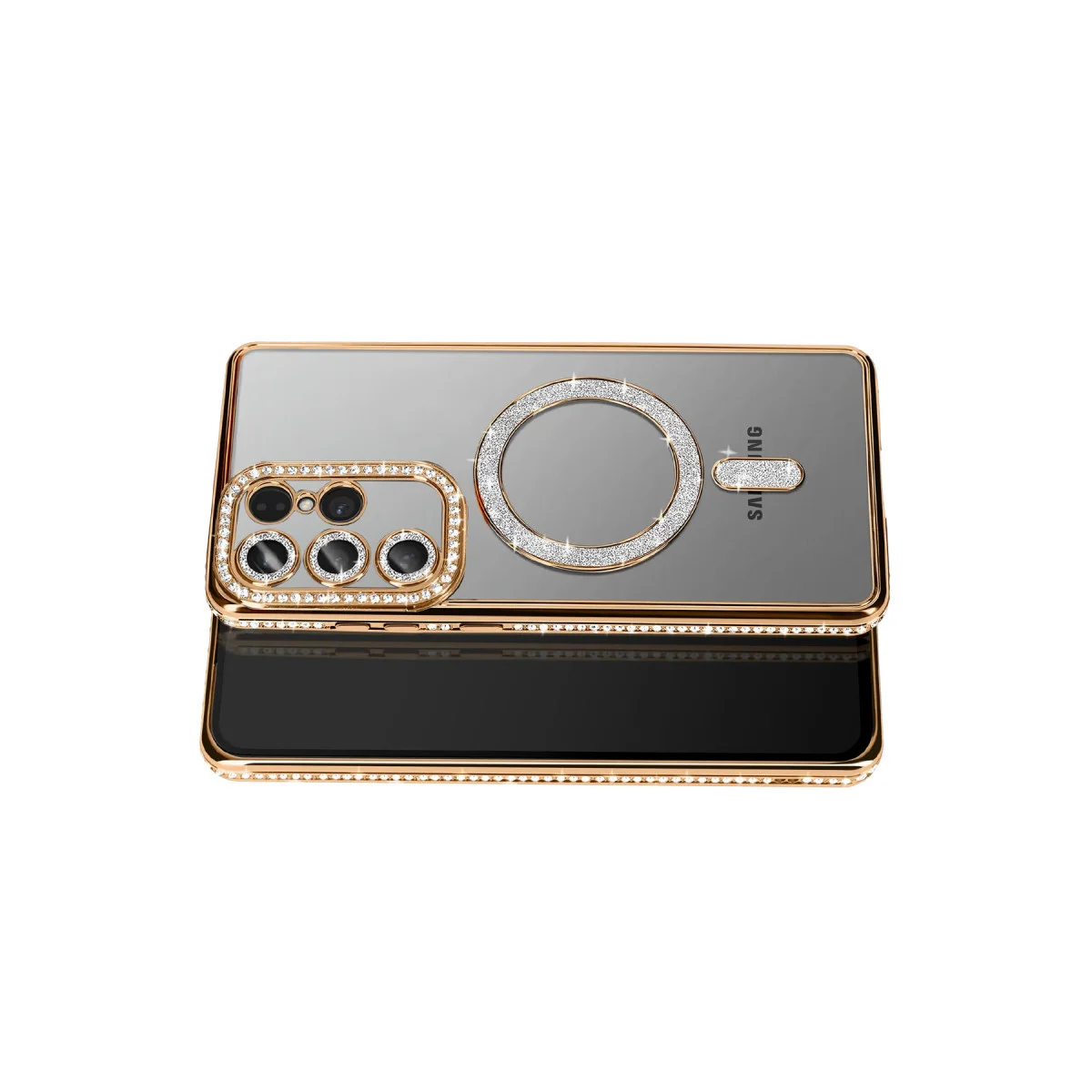 Galaxy S26 Ultra Joke Simli Magneticsafe Kılıf - Gold