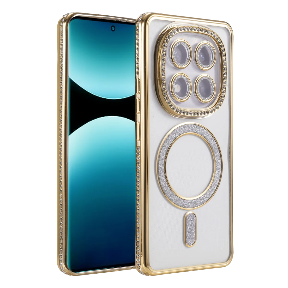 Redmi Note 15 4G Joke Simli Magneticsafe Kılıf - Gold