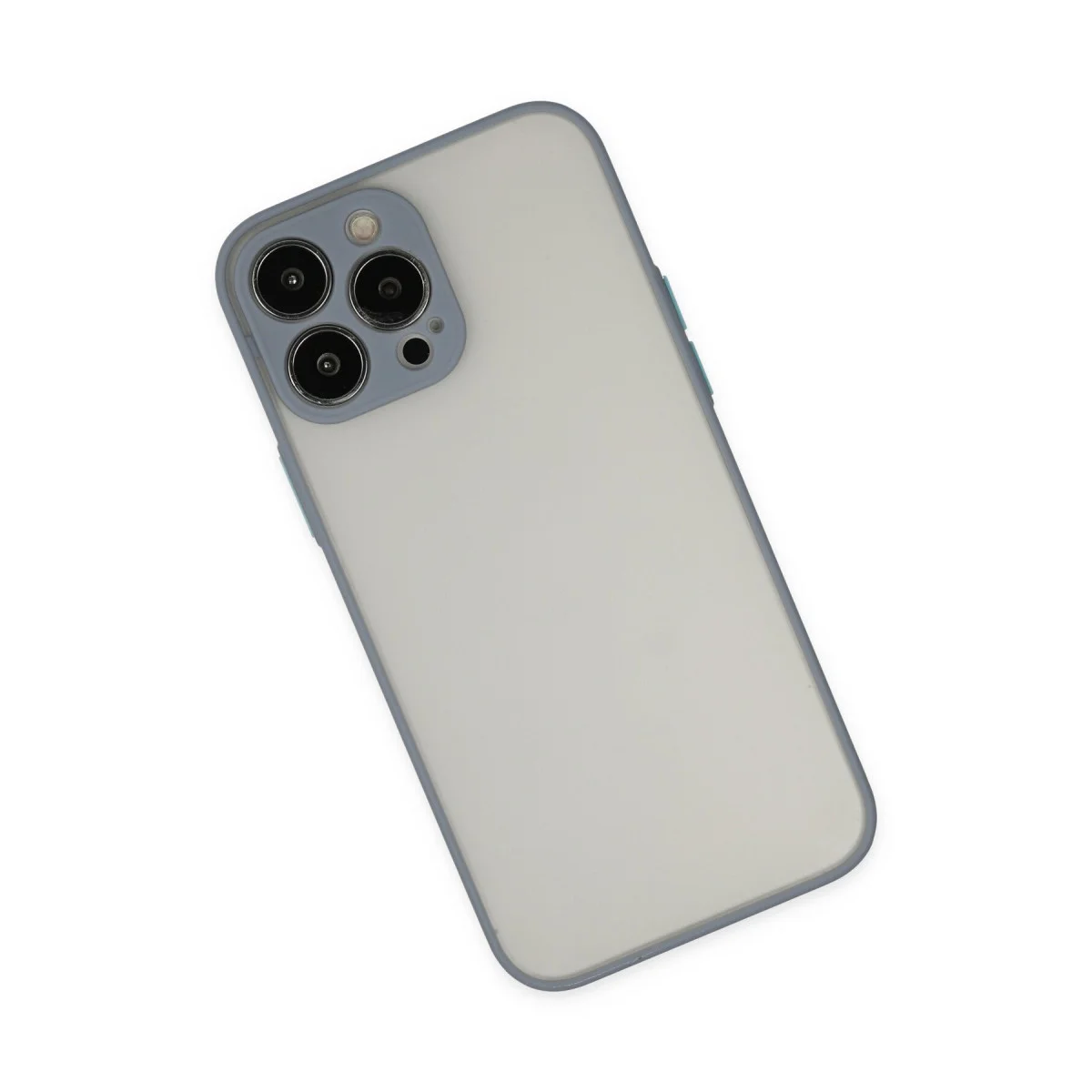 iPhone 13 Pro Max Kılıf Montreal Silikon Kapak - Gri