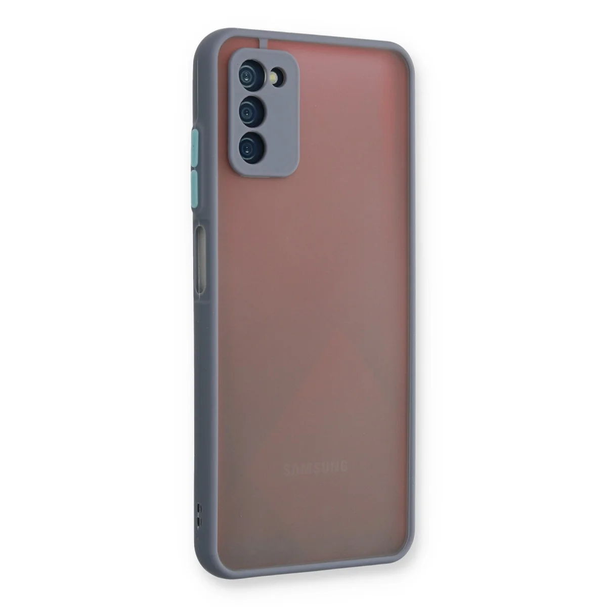 Galaxy A03S Kılıf Montreal Silikon Kapak - Gri