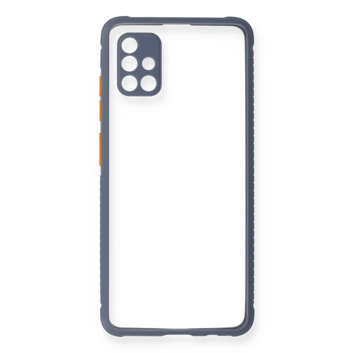 Galaxy A71 Kılıf Miami Şeffaf Silikon - Gri