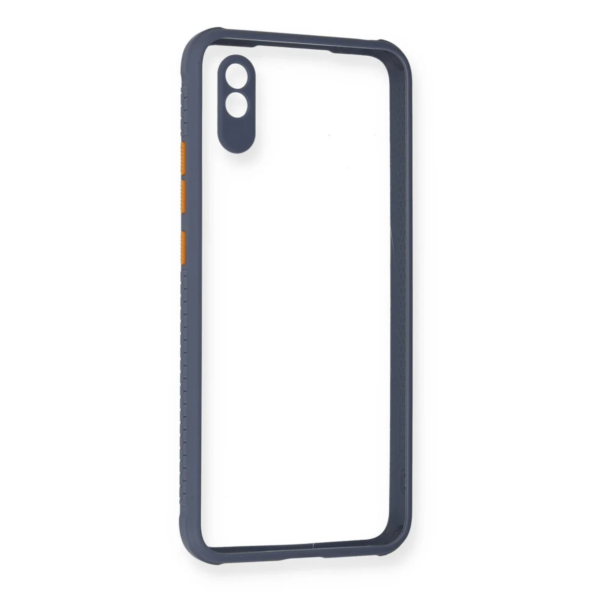 Redmi 9A Kılıf Miami Şeffaf Silikon - Gri