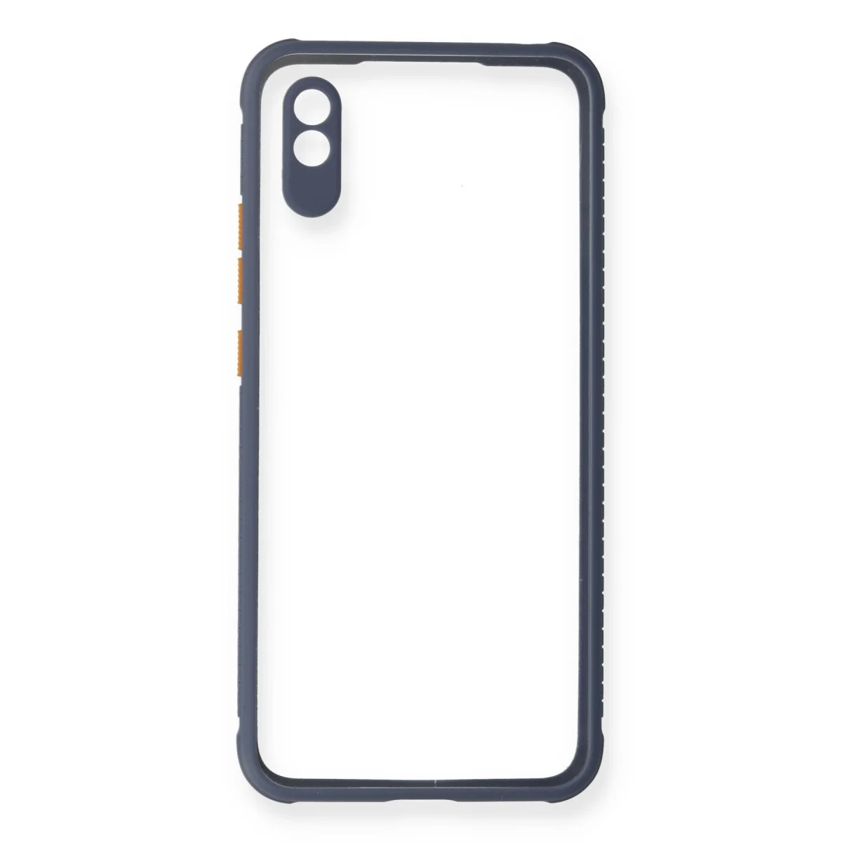 Redmi 9A Kılıf Miami Şeffaf Silikon - Gri