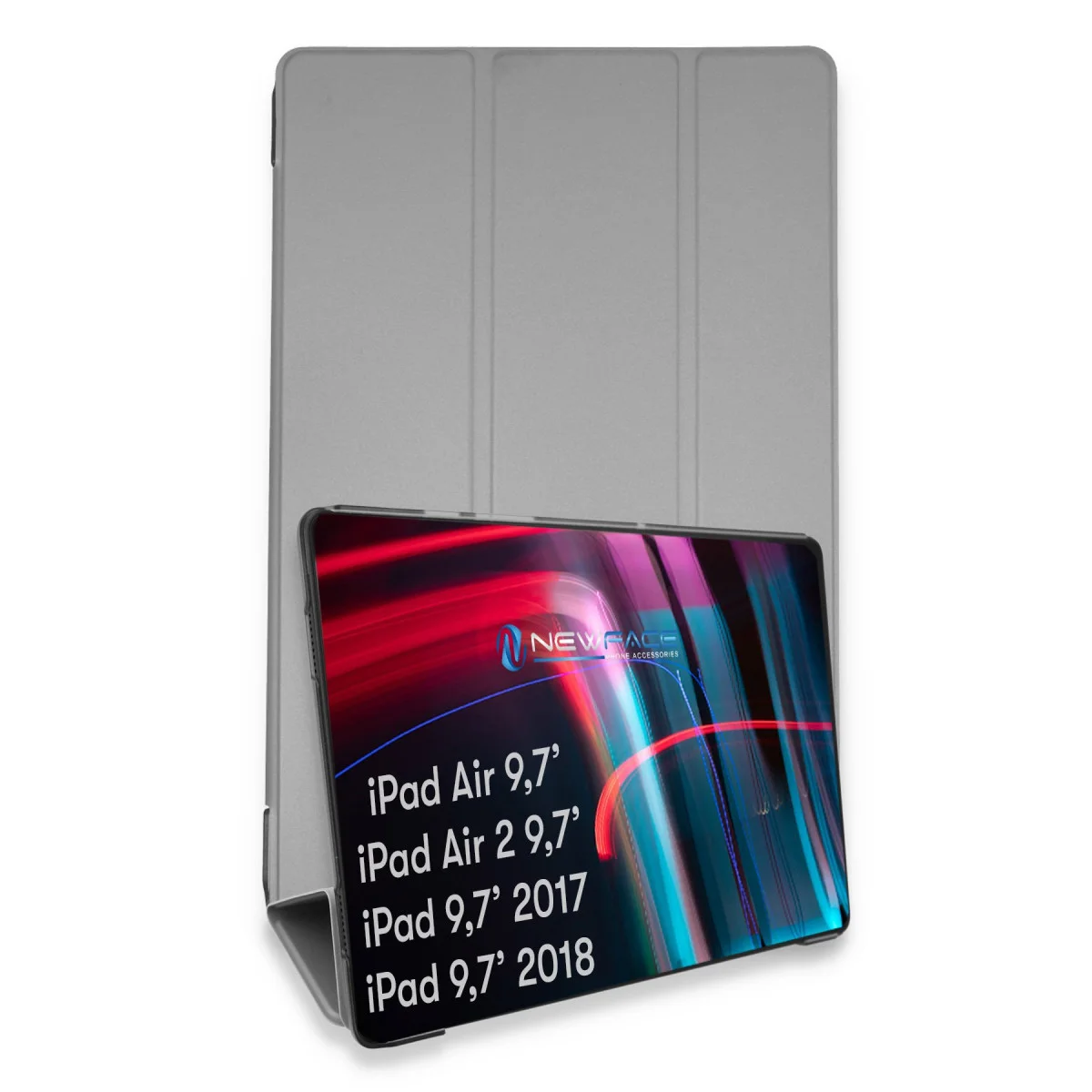 iPad 5 Air 9.7 Kılıf Tablet Smart Kılıf - Gri