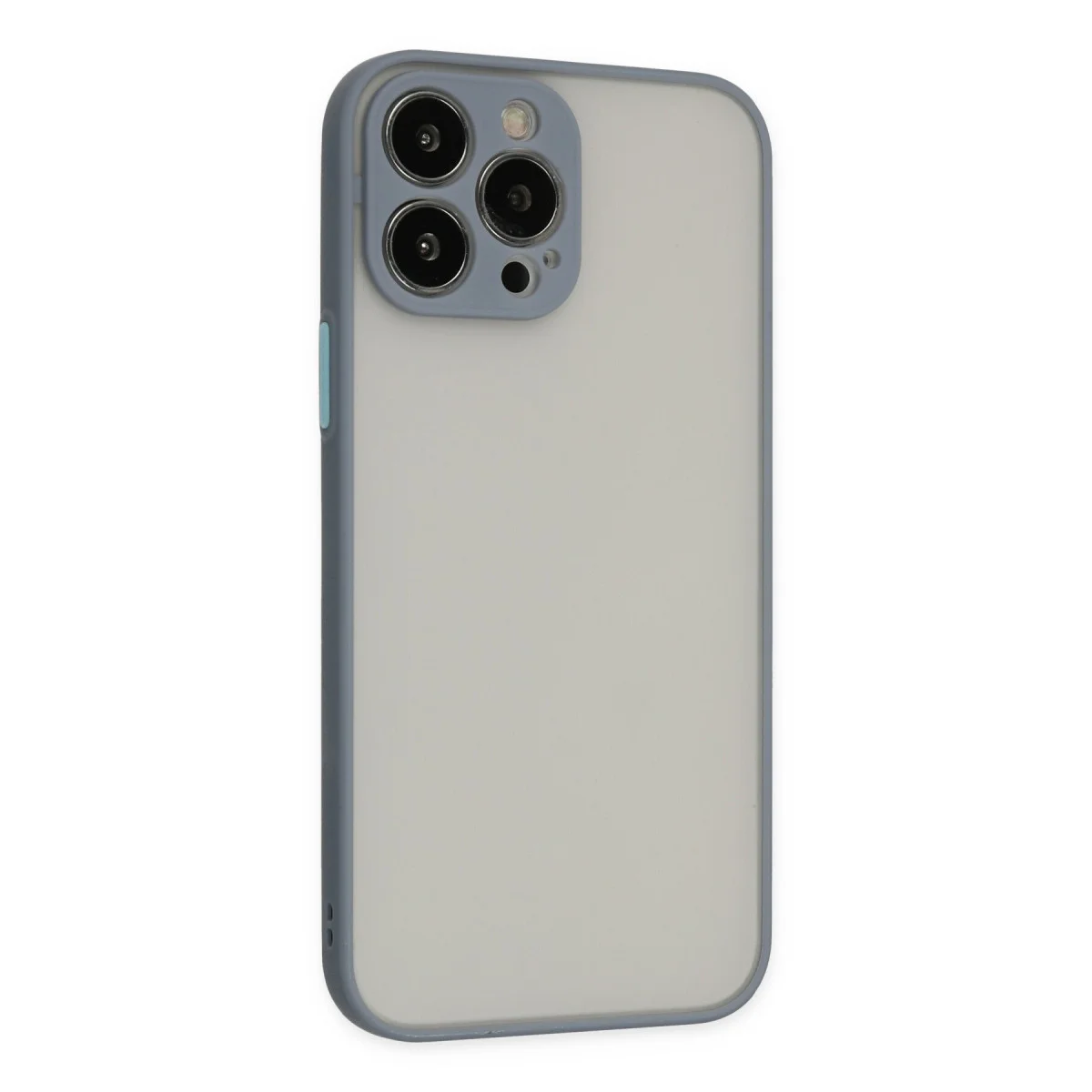 iPhone 14 Pro Max Kılıf Montreal Silikon Kapak - Gri