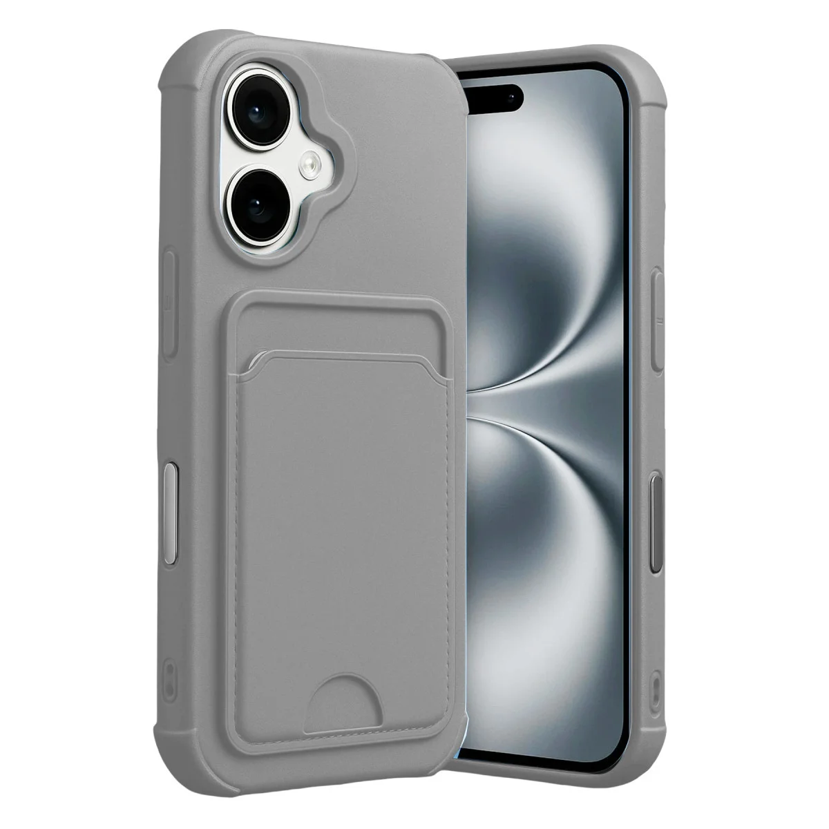 iPhone 17 Kelvin Kartvizitli Silikon - Gri