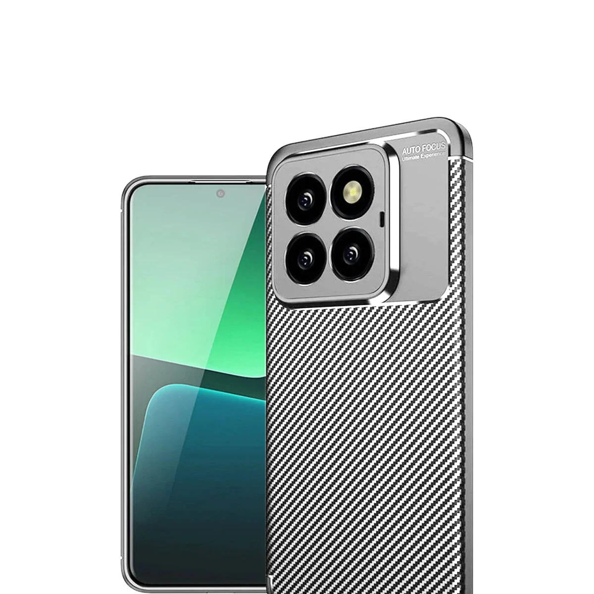 Mi 14T Pro Kılıf Auto Focus Karbon Kapak - Gri