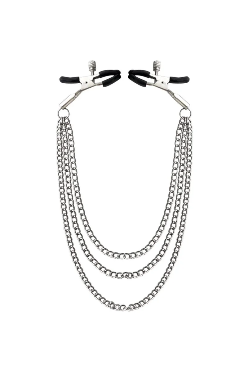Siyah Fantezi Göğüs Ucu Sıkıştırıcı Nipple Clamp GD-8091