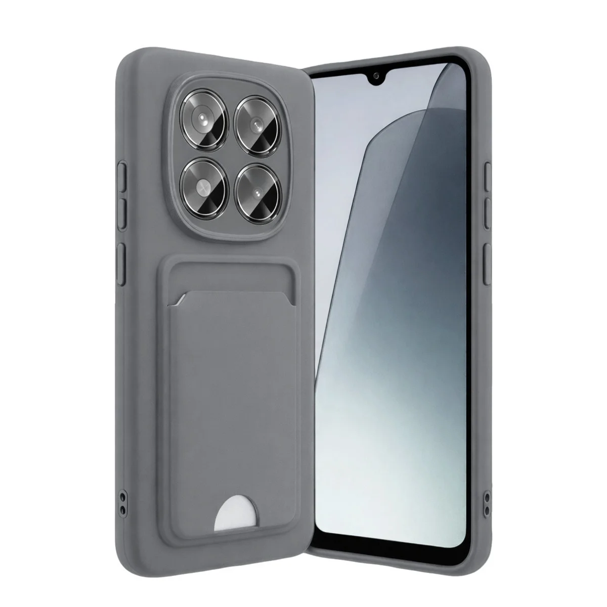 Redmi Note 15 4G Kelvin Kartvizitli Silikon - Gri