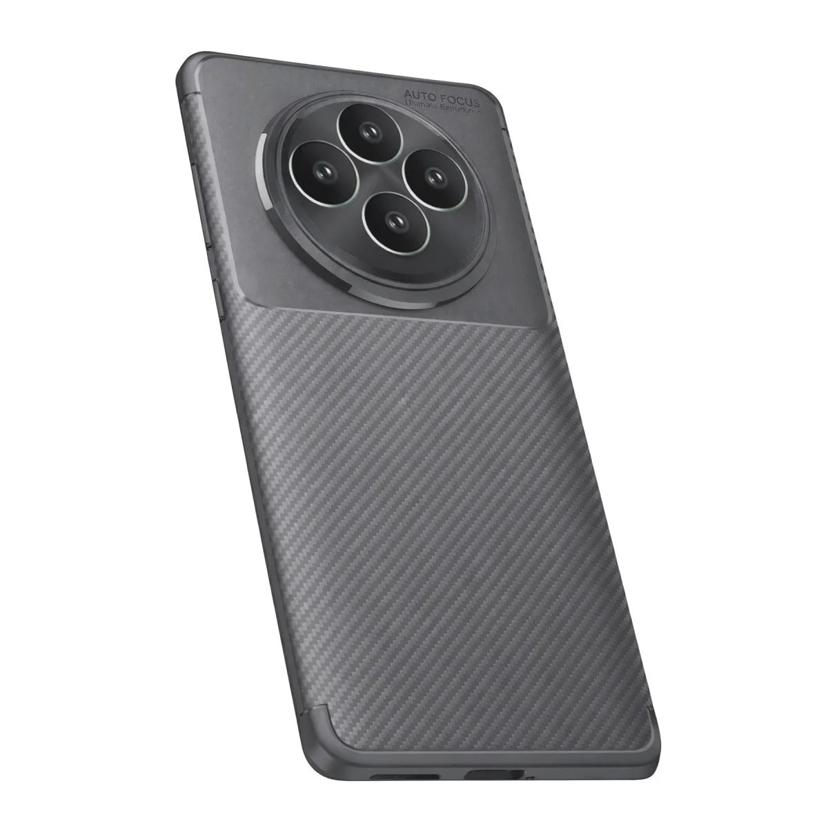 Reno 11 FS Kılıf Auto Focus Karbon Kapak - Gri