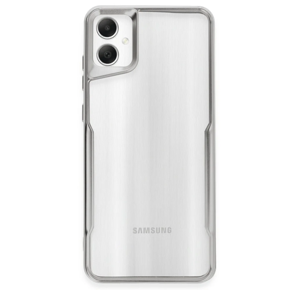 Galaxy A05 Kılıf Boyi Silikon Kapak - Gümüş