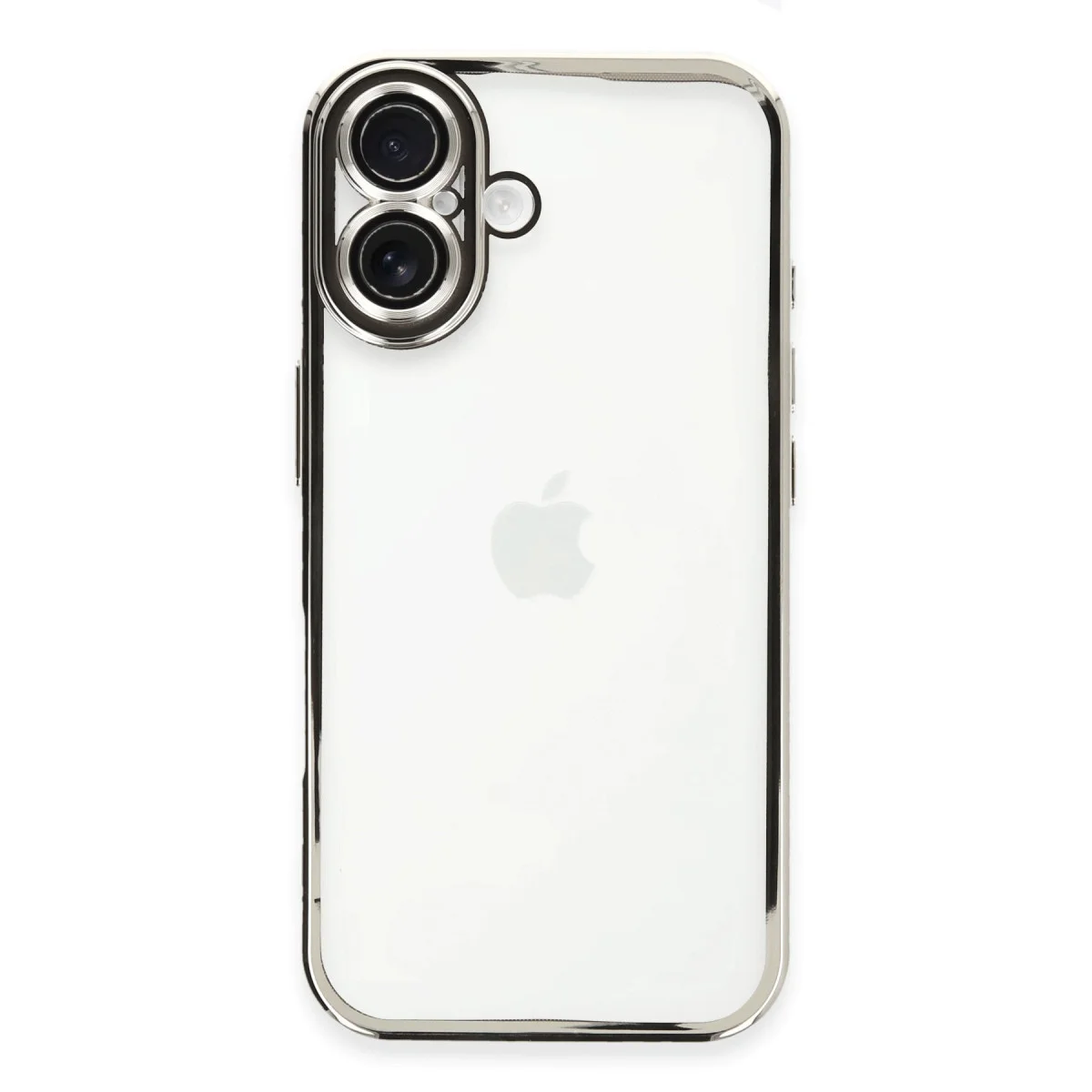 iPhone 16 Plus Kılıf Razer Lensli Silikon - Gümüş