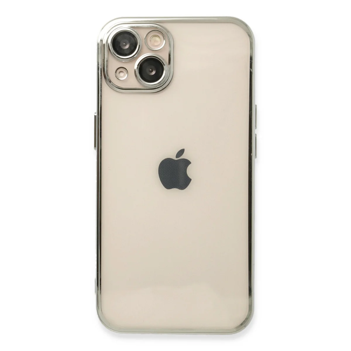 iPhone 13 Kılıf Razer Lensli Silikon - Gümüş