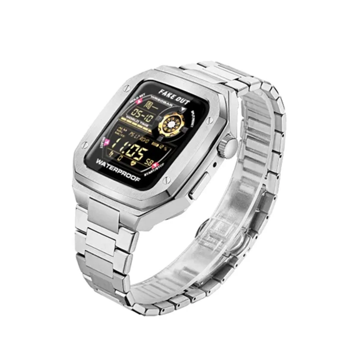Watch 44mm Metal Petek Kasalı Kordon - Gümüş