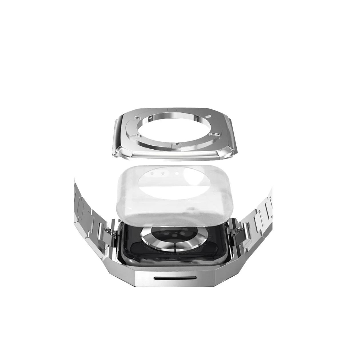 Watch 45mm Metal Petek Kasalı Kordon - Gümüş