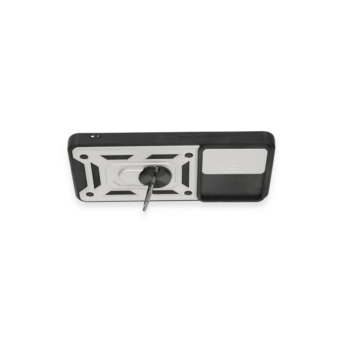 Mi 12T Pro Kılıf Pars Lens Yüzüklü Silikon - Gümüş