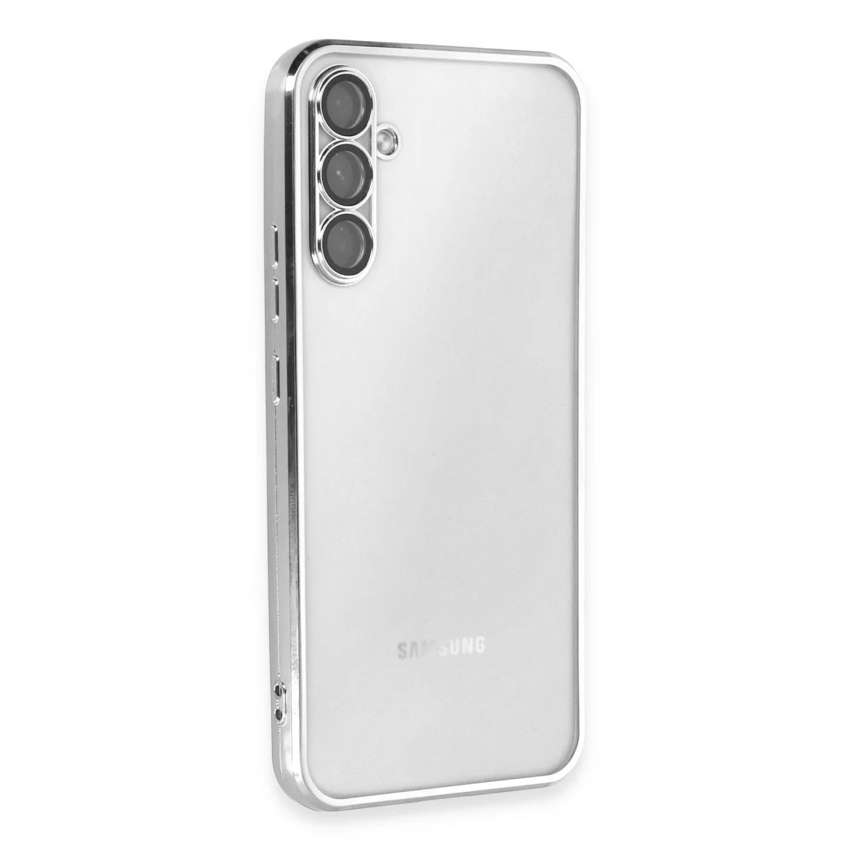 Galaxy A34 5G Kılıf Razer Lensli Silikon - Gümüş