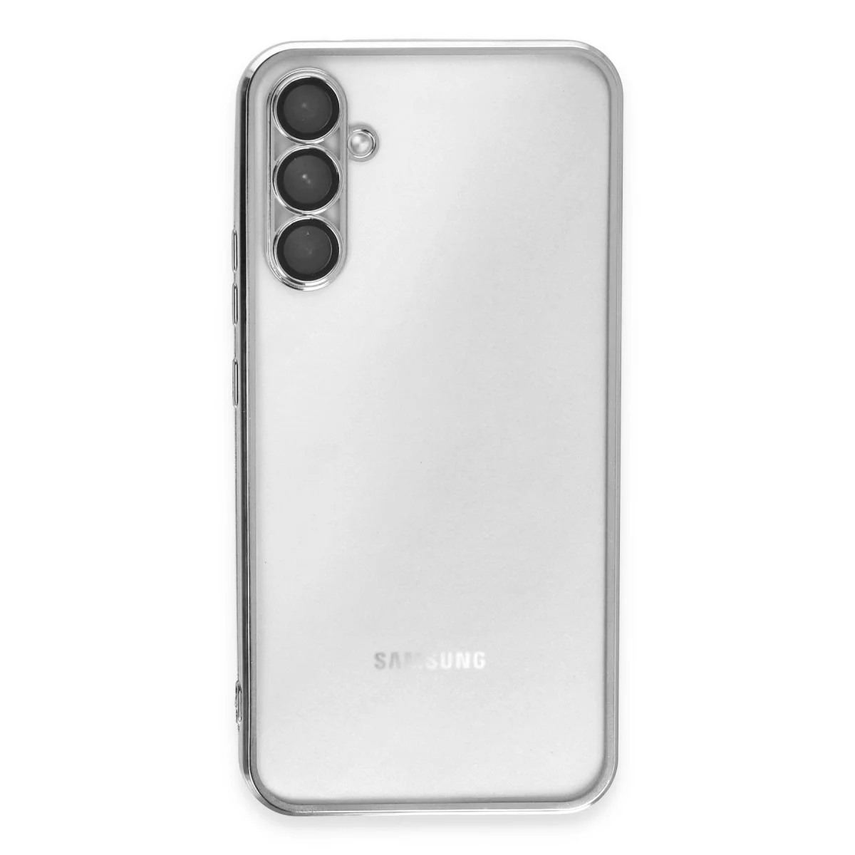 Galaxy A34 5G Kılıf Razer Lensli Silikon - Gümüş