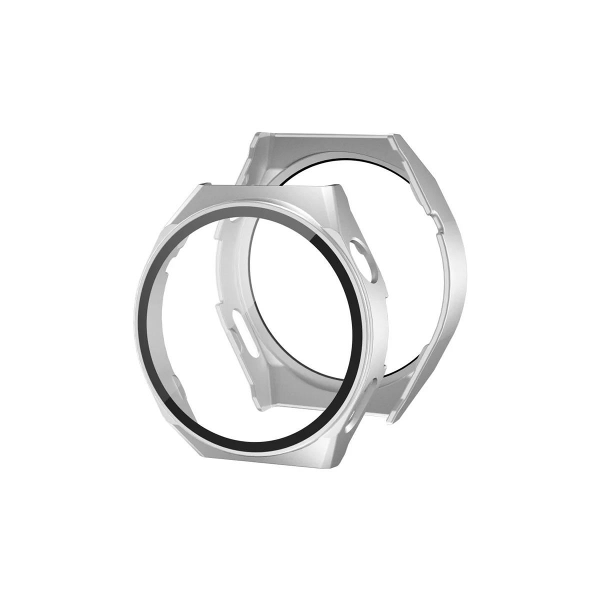 Watch GT3 46mm Dota Camlı Kasa Ekran Koruyucu - Gümüş