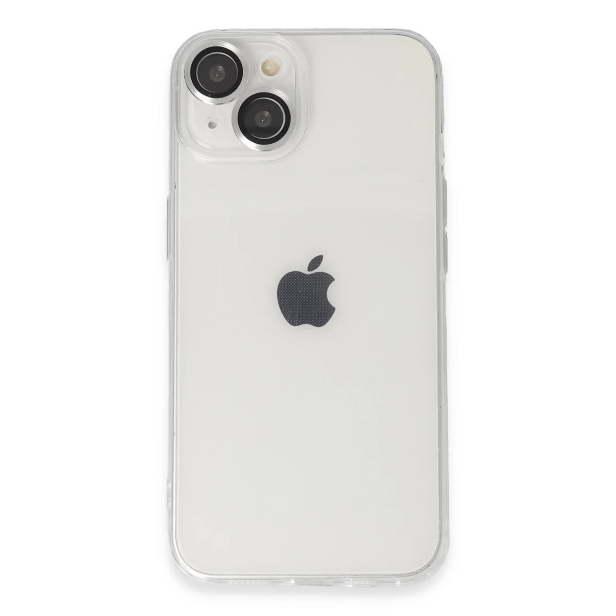 iPhone 14 Kılıf Luko Lens Silikon - Gümüş