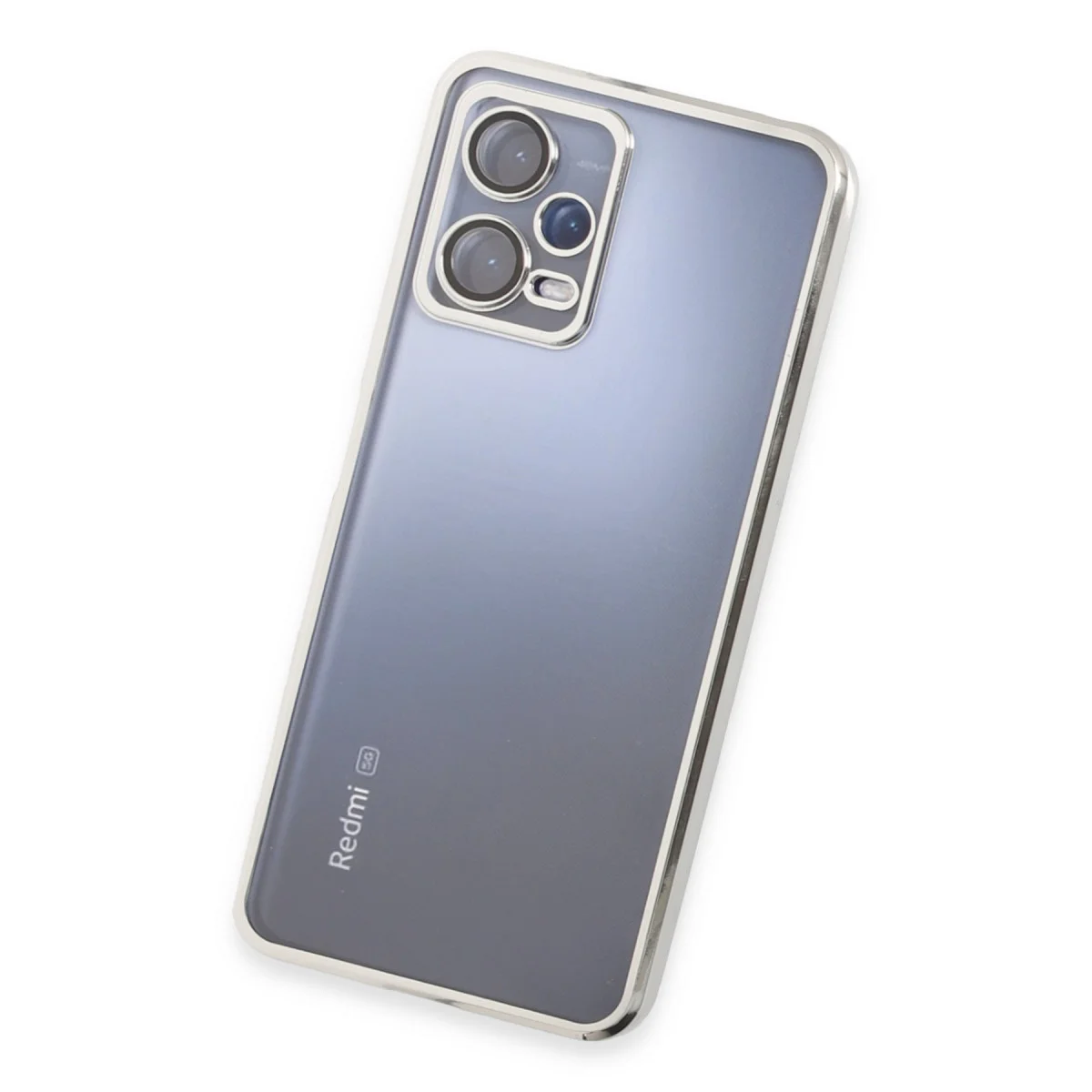 Redmi Note 12 5G Kılıf Razer Lensli Silikon - Gümüş