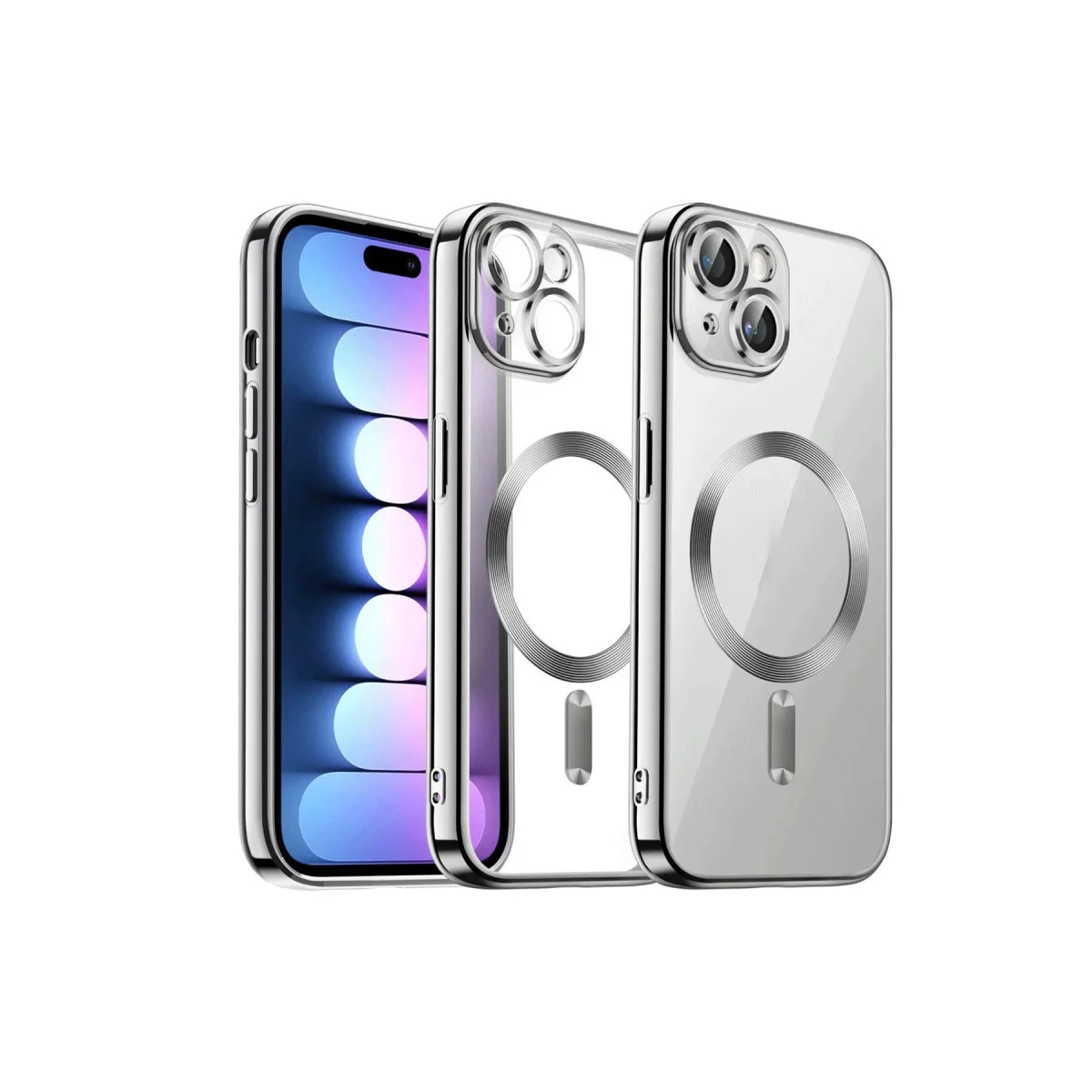 iPhone 13 Kılıf Kross Magneticsafe Kapak - Gümüş