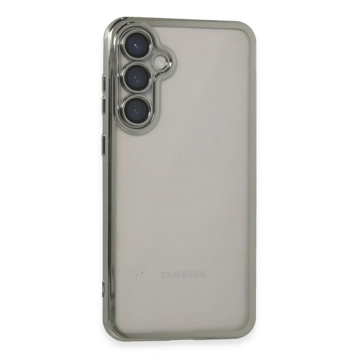 Galaxy S23 FE Kılıf Razer Lensli Silikon - Gümüş