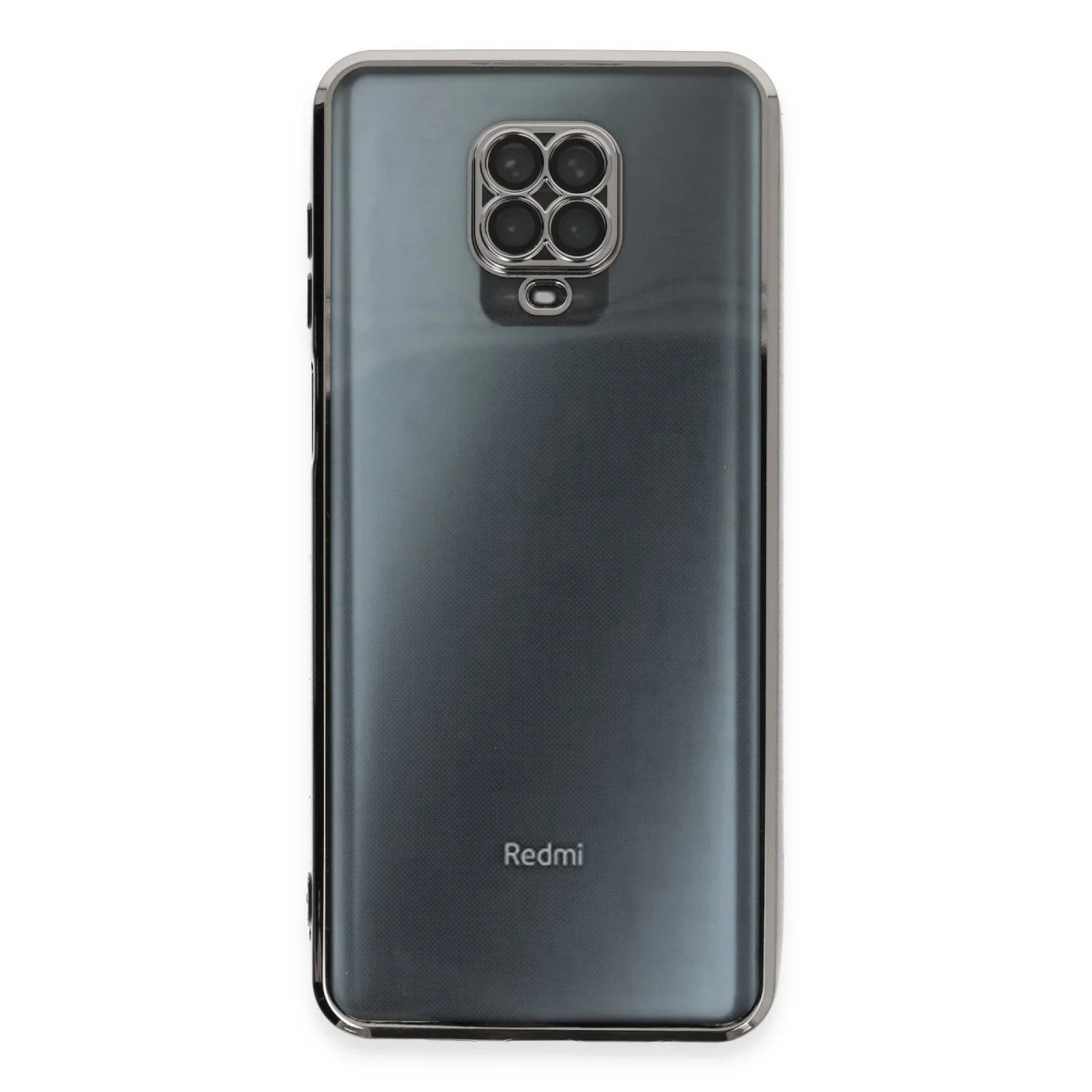 Redmi Note 9 Pro Kılıf Razer Lensli Silikon - Gümüş