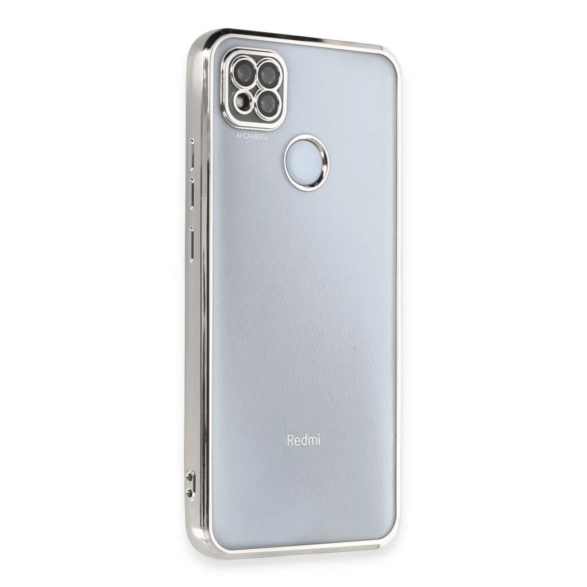 Redmi 9C Kılıf Razer Lensli Silikon - Gümüş