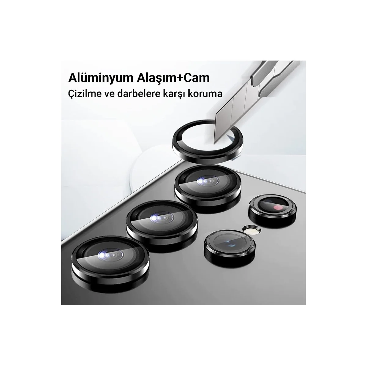 Galaxy A25 5G Valdez Metal Kamera Lens - Gümüş