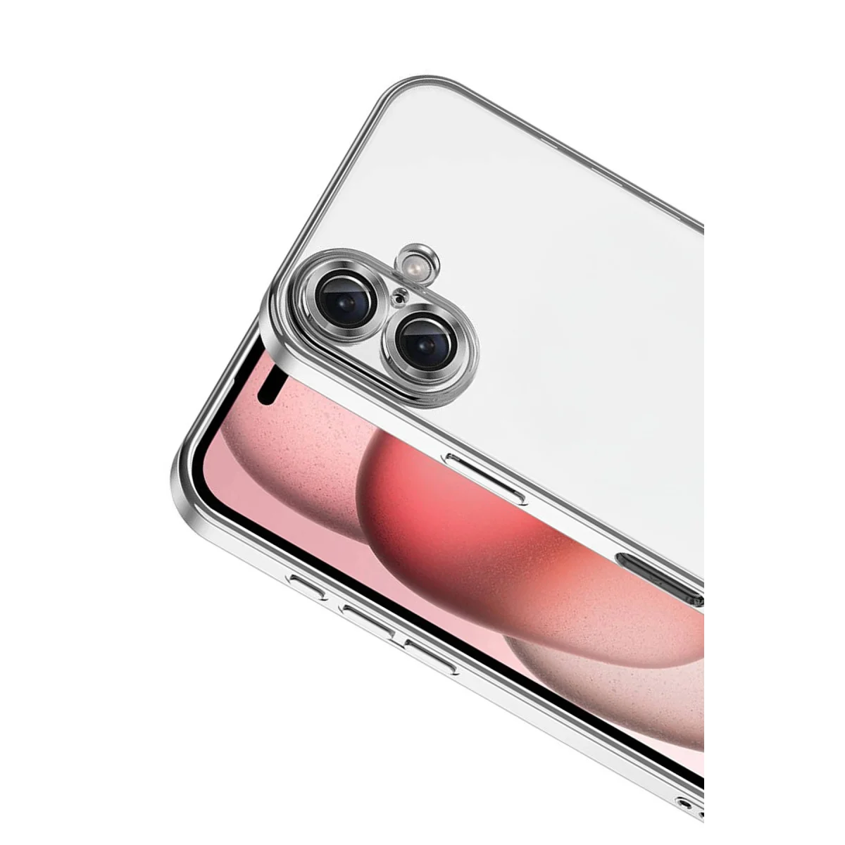 iPhone 17 Razer Lensli Silikon - Gümüş