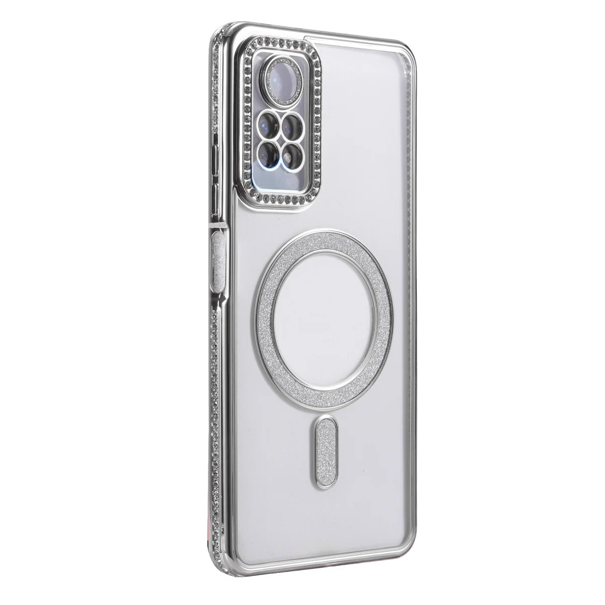Redmi Note 12 Pro 4G Joke Simli Magneticsafe Kılıf - Gümüş