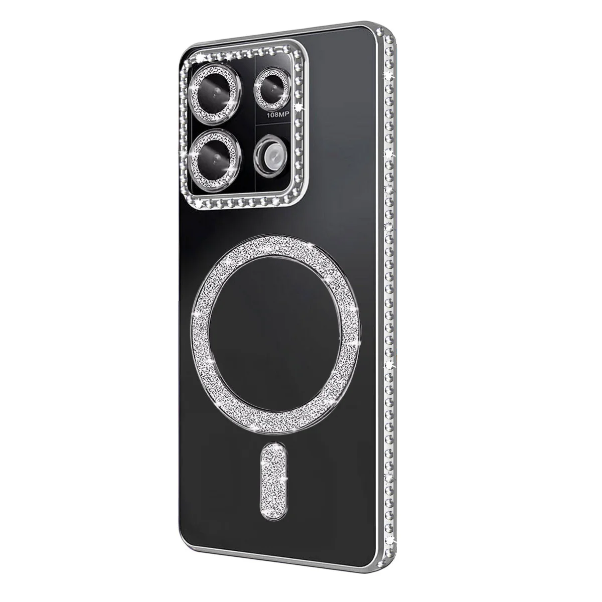 Redmi Note 13 Pro 4G Joke Simli Magneticsafe Kılıf - Gümüş