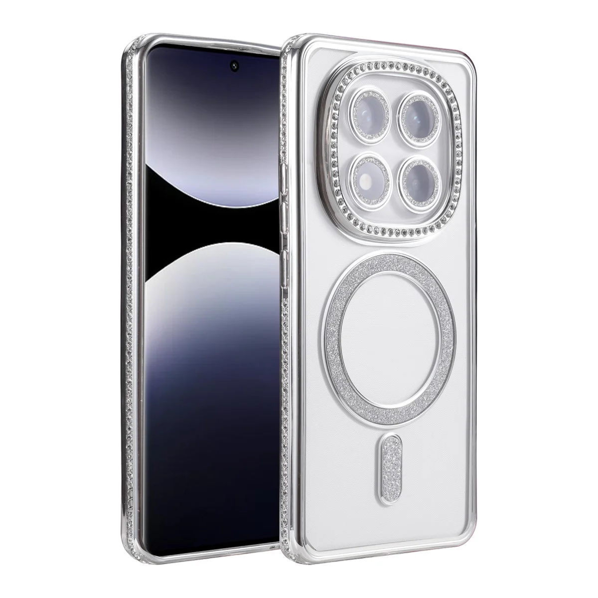 Redmi Note 14 Pro 4G Joke Simli Magneticsafe Kılıf - Gümüş